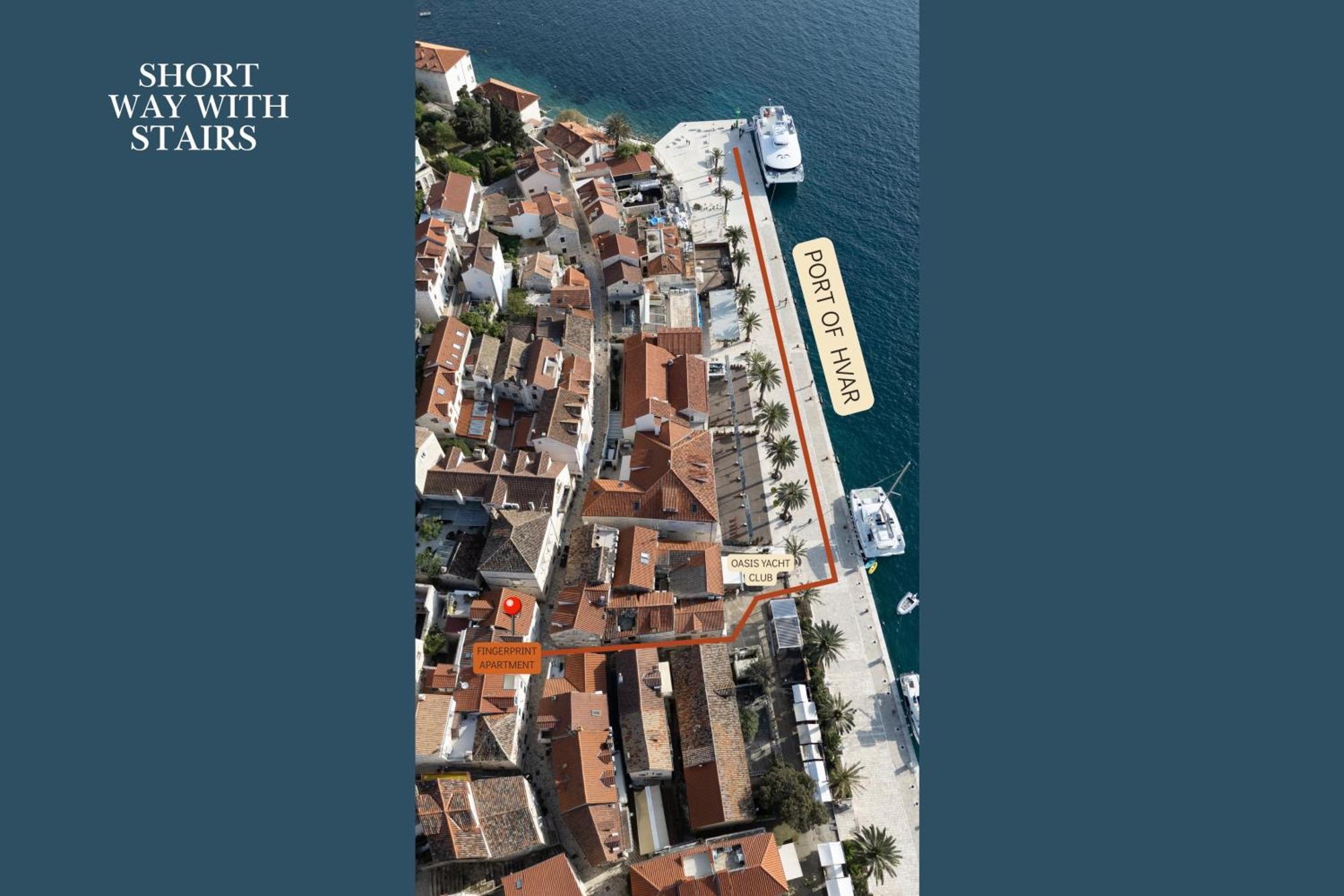 Fingerprint Central Apartment 5 Min From Center & Beach Hvar Town Bagian luar foto