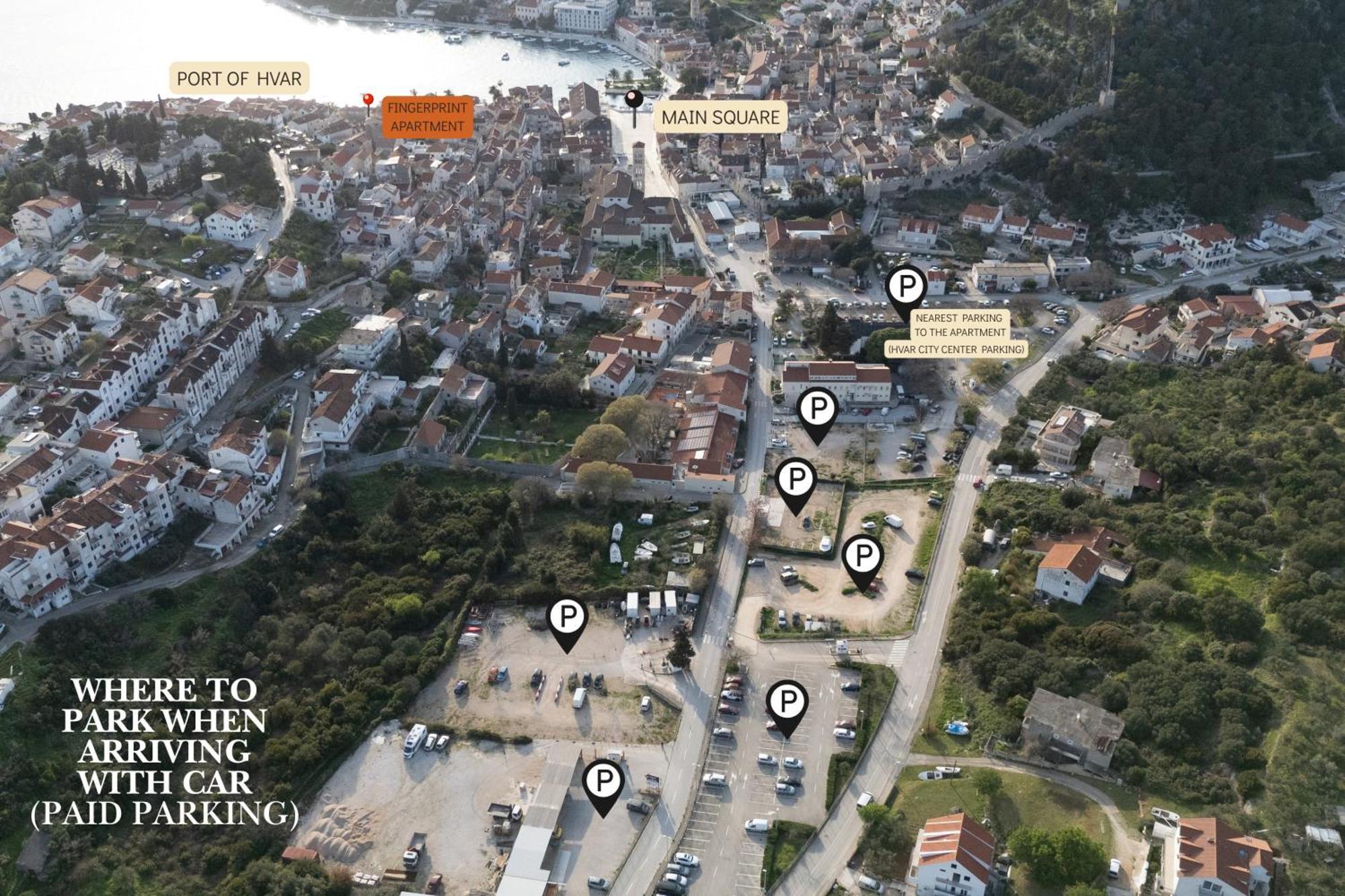 Fingerprint Central Apartment 5 Min From Center & Beach Hvar Town Bagian luar foto